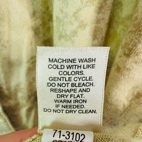 J. Jill Vintage Yellow Floral Cottagecore Button Up Cardigan Size XL - Picture 7 of 8